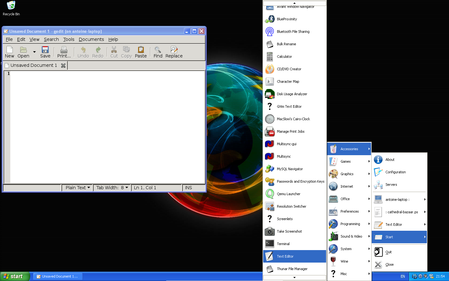 Windows XP Screenshots